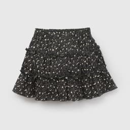 Falda Nina Algodon Animal Print Gris Gris 3-4 ANOS