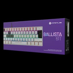 Teclado gamer 60% BALLISTA61T PKS-060W-S con cable