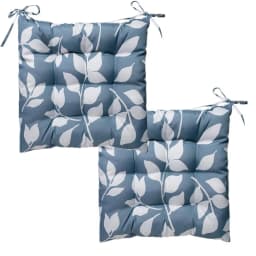 Pack de 2 Cojines para silla 40 cm x 40 cm Prado Azul