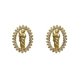 Aros Religioso Circones Enchapado en oro de 18k Dorado ...