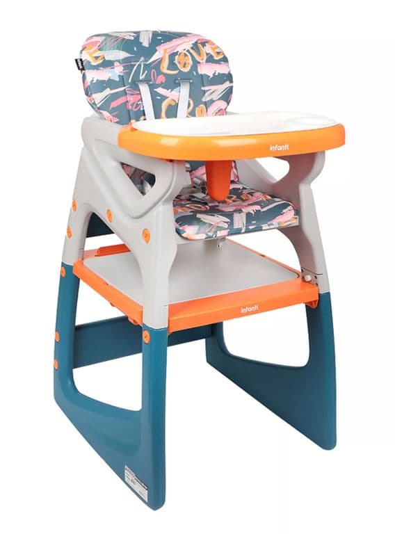 SILLA COMER ALTA SIT-UP PLUS NARANJAAZUL