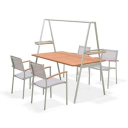 Juego de Terraza Comedor Copenhagen Madera