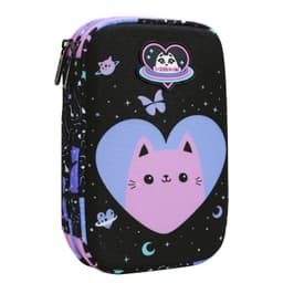 Estuche Infantil Nina Rigido Box Space Cat Negro