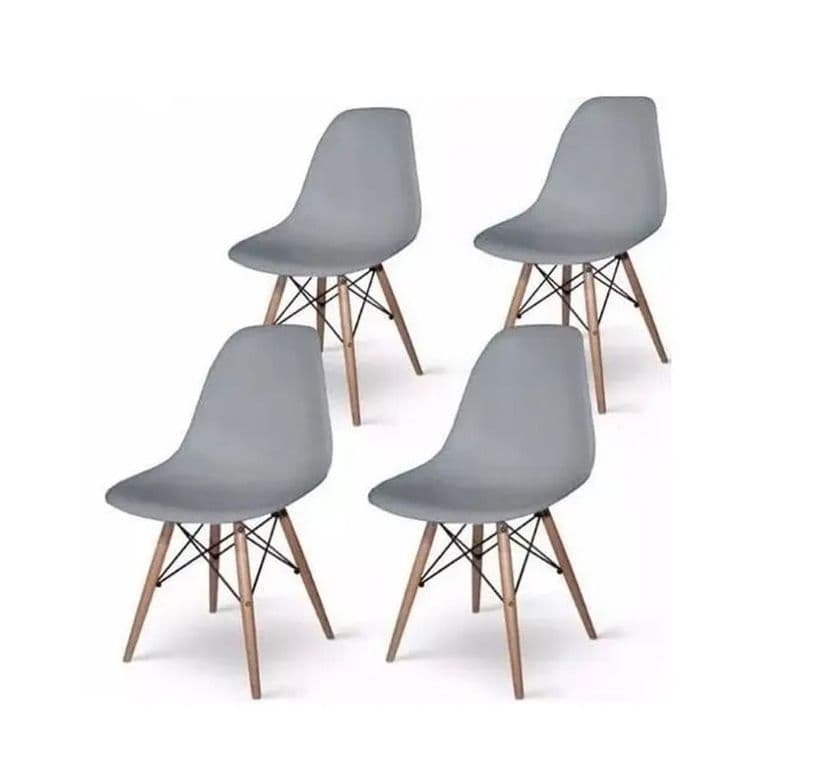 Pack de 4 Silla Eames - Gris