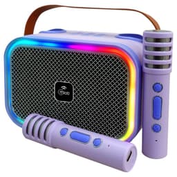 Karaoke Infantil RGB con 2 Microfonos Inalambricos Lila My Lil Dual Voice Morado