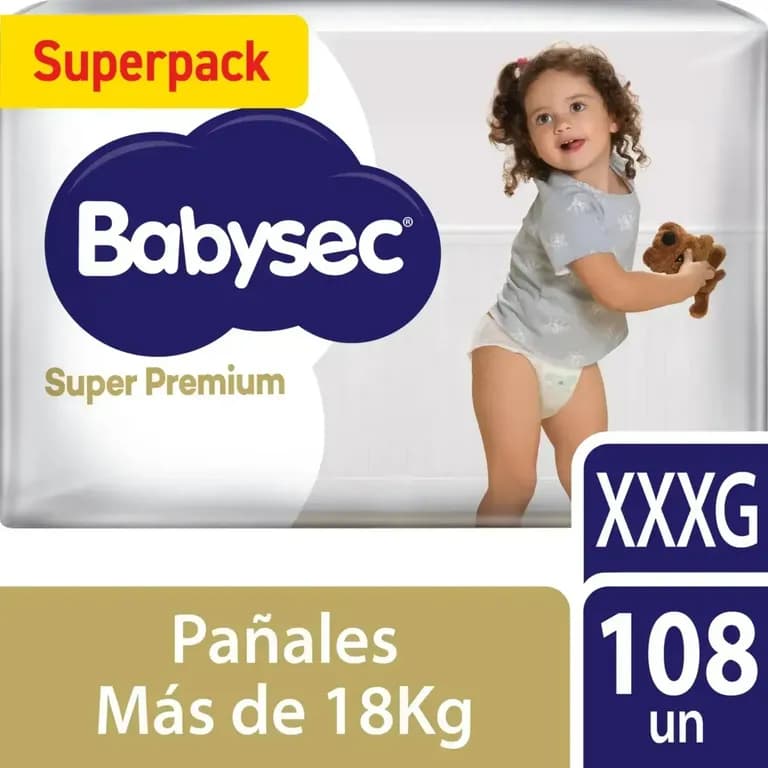 Panal de Bebe Super Premium 108 un XXG XXXG
