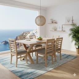 Comedor 6 sillas Cruz Venecia Gris