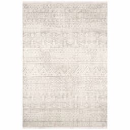 Alfombra Turca Vaivien Rectangular Poliester Beige con Blanco 200 x 290 cm
