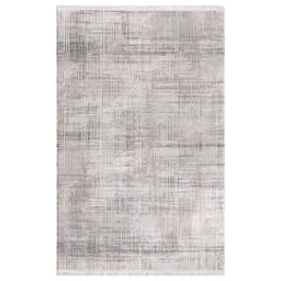Alfombra Turca Vaivien Tornado Beige y Gris Rectangular de Poliester 80 x 300 cm