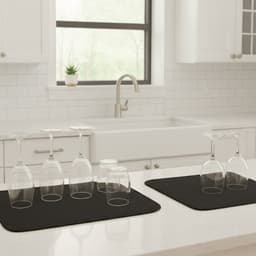 Set 2 Tapetes Secaplatos Alta Absorcion Home para Cocina negro
