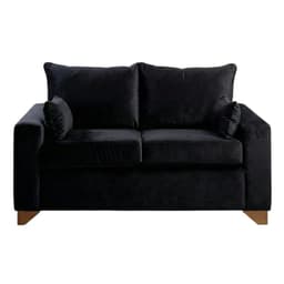 SOFA STEFANNY EN FELPA NEGRA Negro