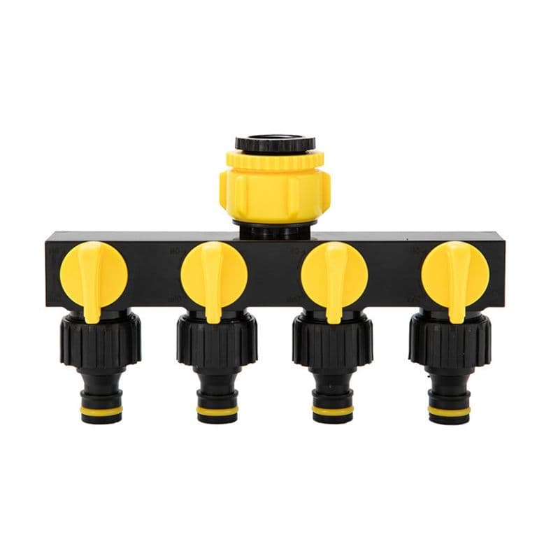 Divisor Manguera 4 Salidas RoseFlower Adaptador Grifo Riego