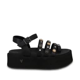 Sandalia Plataforma Negra Mujer 55943 Negro 35