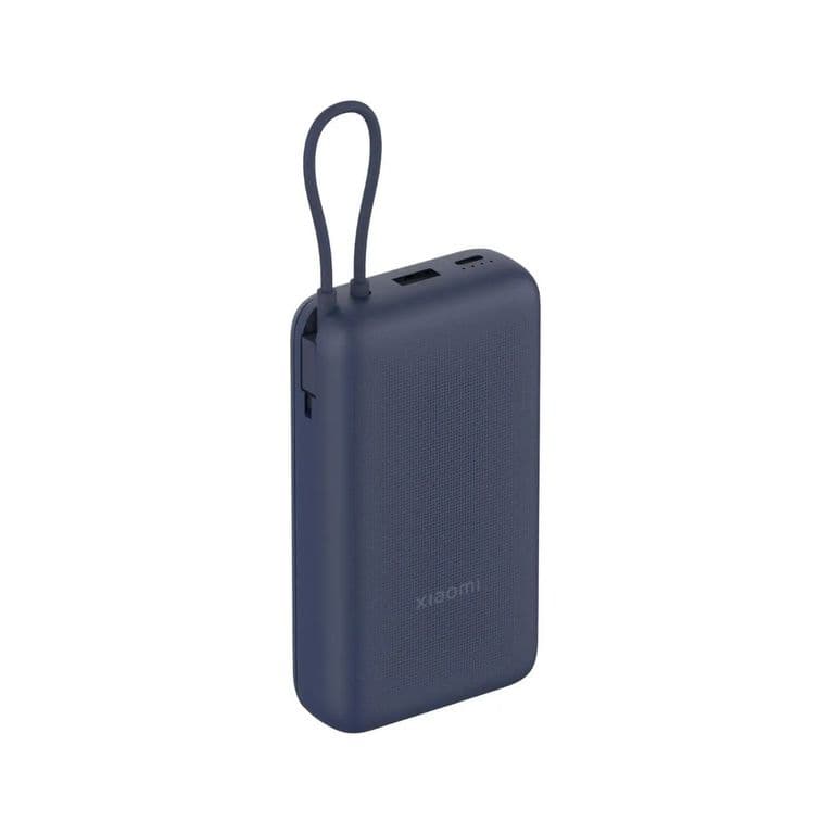 Power Bank 33W 20000mAh con Cable Integrado azul