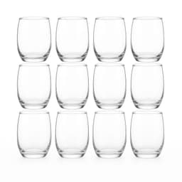 Pack 12 Vasos Altos Vidrio Mikonos Cocina