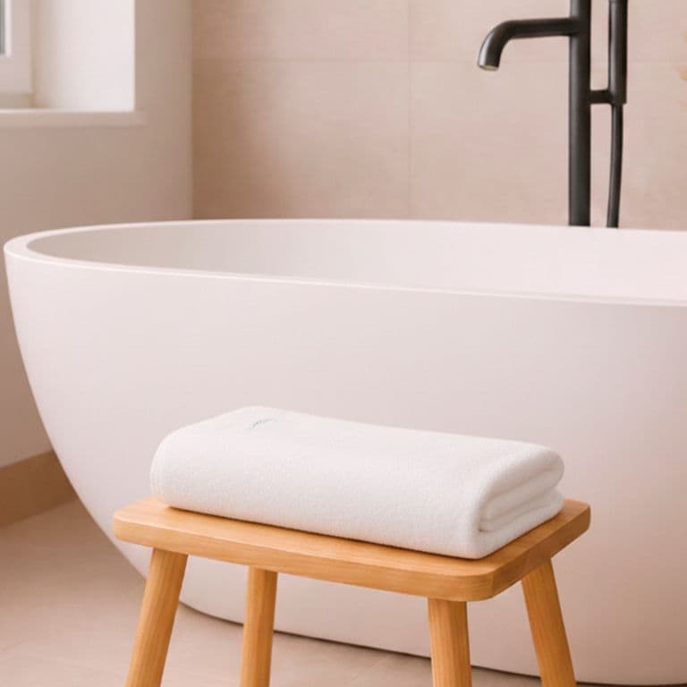 Toalla de Bano Cuerpo Home 100% algodon alta calidad 76x152cm white