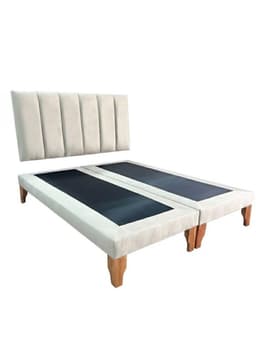 CAMA SUPER KING LINEAL BEIGE FELPA