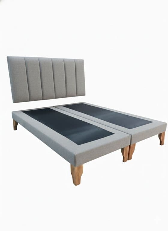 CAMA SUPER KING LINEAL GRIS FELPA