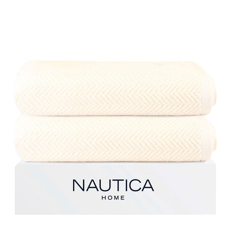 Pack 2 Toallas de Bano VIS Home 100% algodon suave 76x137cm beige