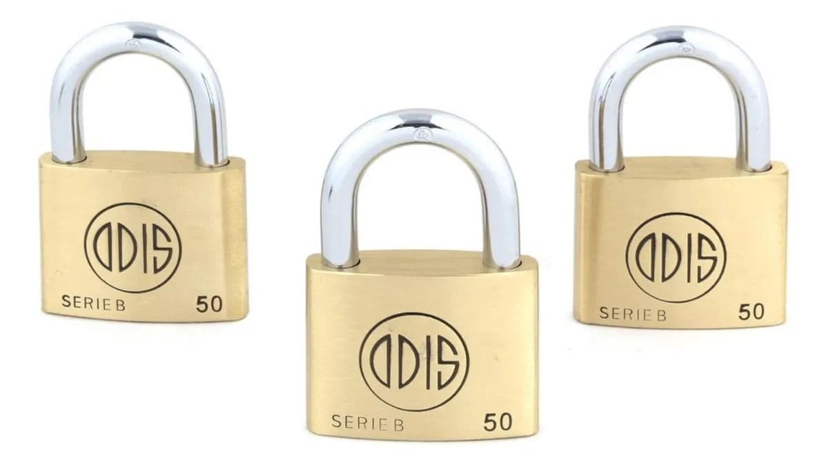 Candado B50 x3ud 50mm Llaves Iguales