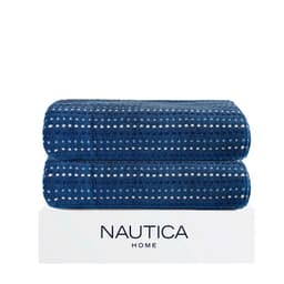 Pack 2 Toallas de Bano Stripe Home 100% algodon76x137cm azul
