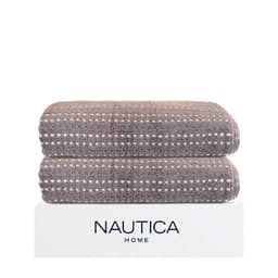 Pack 2 Toallas de Bano Stripe Home 100% algodon76x137cm gris
