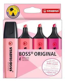 Destacador Boss Original Shades Of Pink Estuche De 4