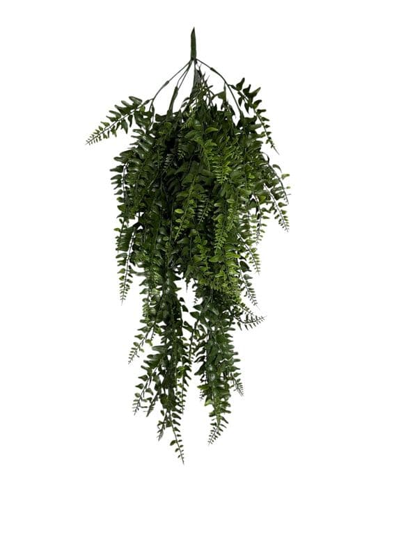 Helecho Colgante 69 cm UV Artificial - Estilo Natural para Interiores y Vitrinas