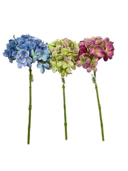 Hortensia Rosa 45cm Artificial - Estilo Natural para Interiores y Vitrinas