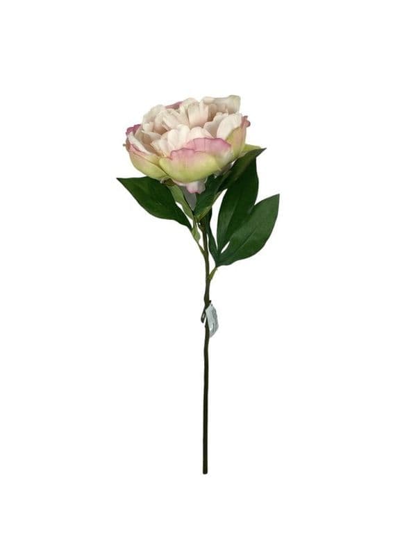 Peonia Damasco Simple 45cm Artificial - Estilo Natural para Interiores y Vitrinas
