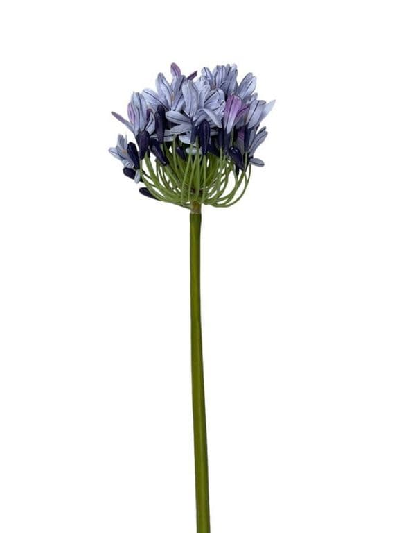 Rama Artificial de Agapanto Lila 89cm Artificial - Estilo Natural para Interiores y Vitrinas