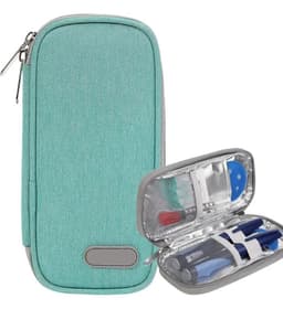 Bolso Estuche Cooler Porta Insulina Para Viaje Refrigerante Tela Verde