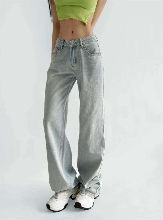 Jeans Wide leg Flaviana Azul Azul Claro S