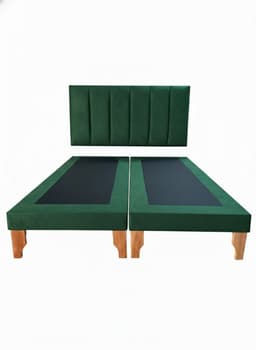 CAMA KING LINEAL VERDE FELPA