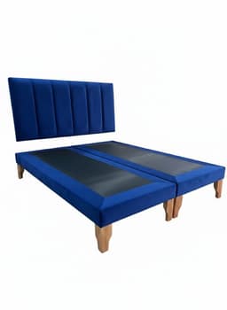 CAMA SUPER KING LINEAL AZUL FELPA