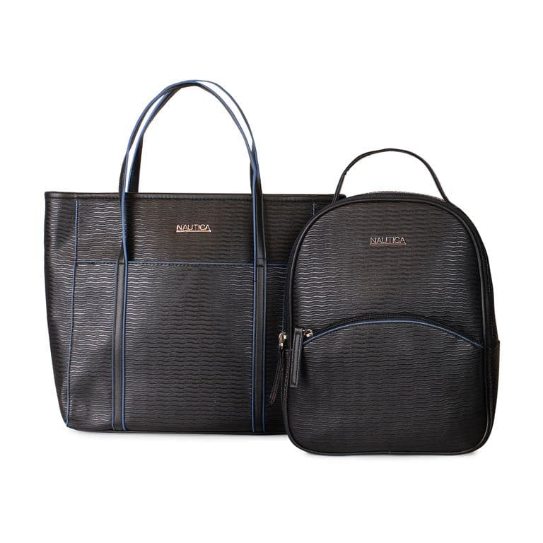 Pack Leeway Mochila + Cartera negra Negro TALLA UNICA