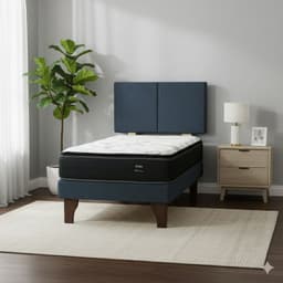 Cama Europea 1 Plaza 200 Plus Respaldo Everest