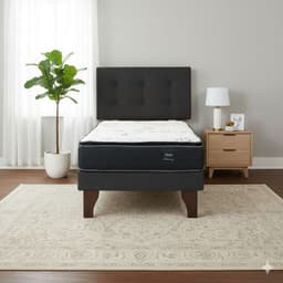 Cama Europea 1.5 Plaza 190 Plus Respaldo Berna