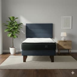 Cama Europea 1.5 Plaza 200 Plus Respaldo Atacama