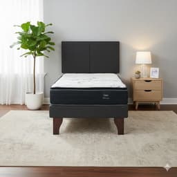 Cama Europea 1.5 Plaza 200 Plus Respaldo Everest