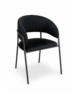 SITIAL TERCIOPELO PATAS NEGRAS GLAM Negro
