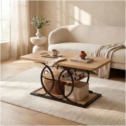 Mesa De Centro Minimalista Con Cubierta De Melamina 50x120cm