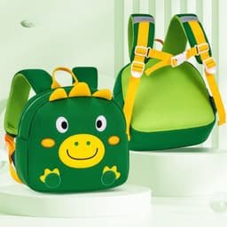 Mochila PreEscolar o Jardin Infantil para Ninos Ultra Resistente e Impermeable Verde S