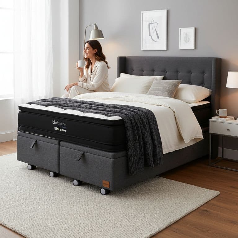 Cama Baul 2 Plaza L190 cm + Colchon Black Prime - Modelo Dos + Respaldo / Rueda Deluxe (Gris)