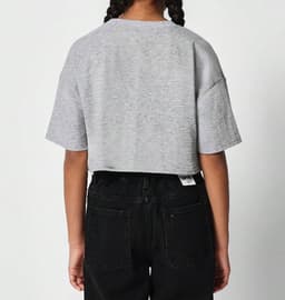 Camiseta Infantil Corta con Parche SAMMY Gris Gris 10 ANOS