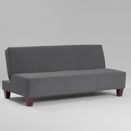 Futon Sofa Cama 3 cuerpos Tapiz Genova - Sin Reposabrazos Grafito