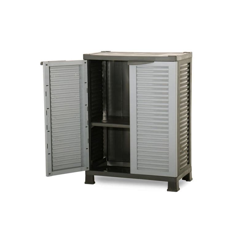 Armario Closet Plastico Mediano Multiuso Gris 68x39x92cm
