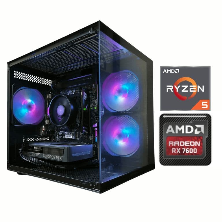 PC Gamer AMD Ryzen 5 5500 - RX 7600 8GB - 16GB - 500GB SSSD - Win11.
