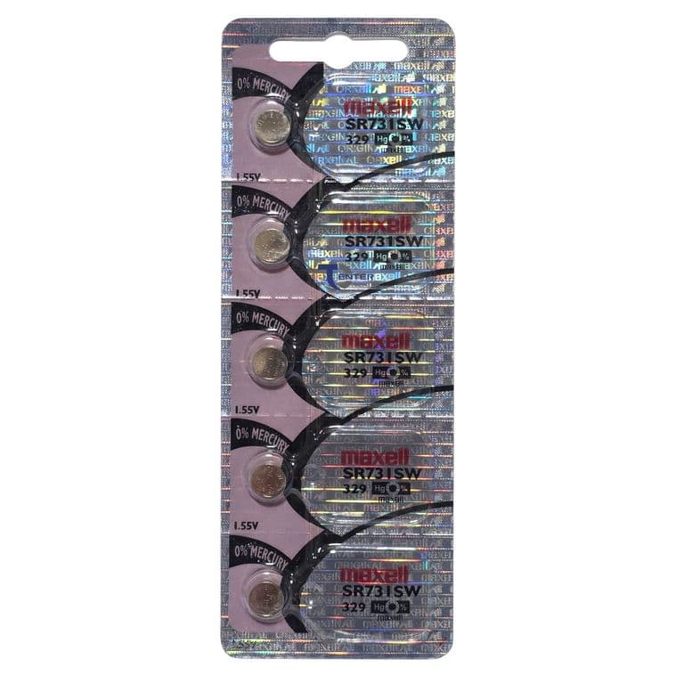 Pack 5 Pilas SR731SW (329) 1.55v Tipo Boton Holograma