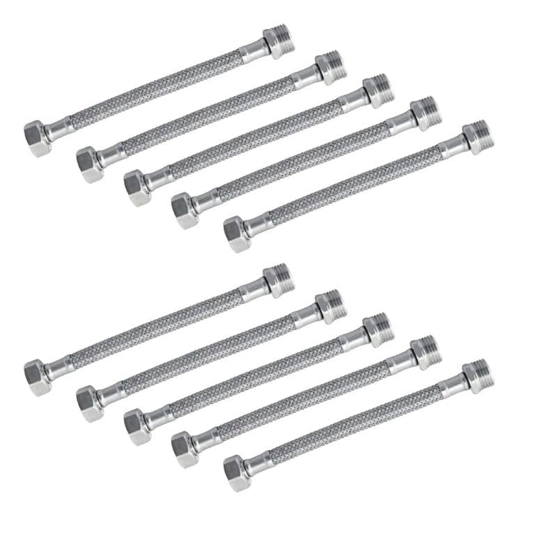 Pack 10 Flexible Agua Fria Y Caliente Media Hi-he 50 Cm
